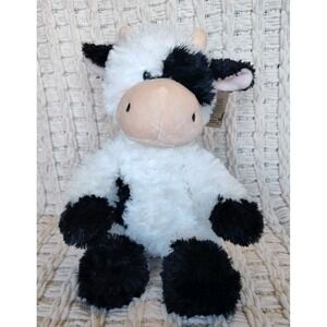 Cow Plush Black White Aurora Tubbie Wubbies Holstein Stuffed Animal Toy 10 Inch